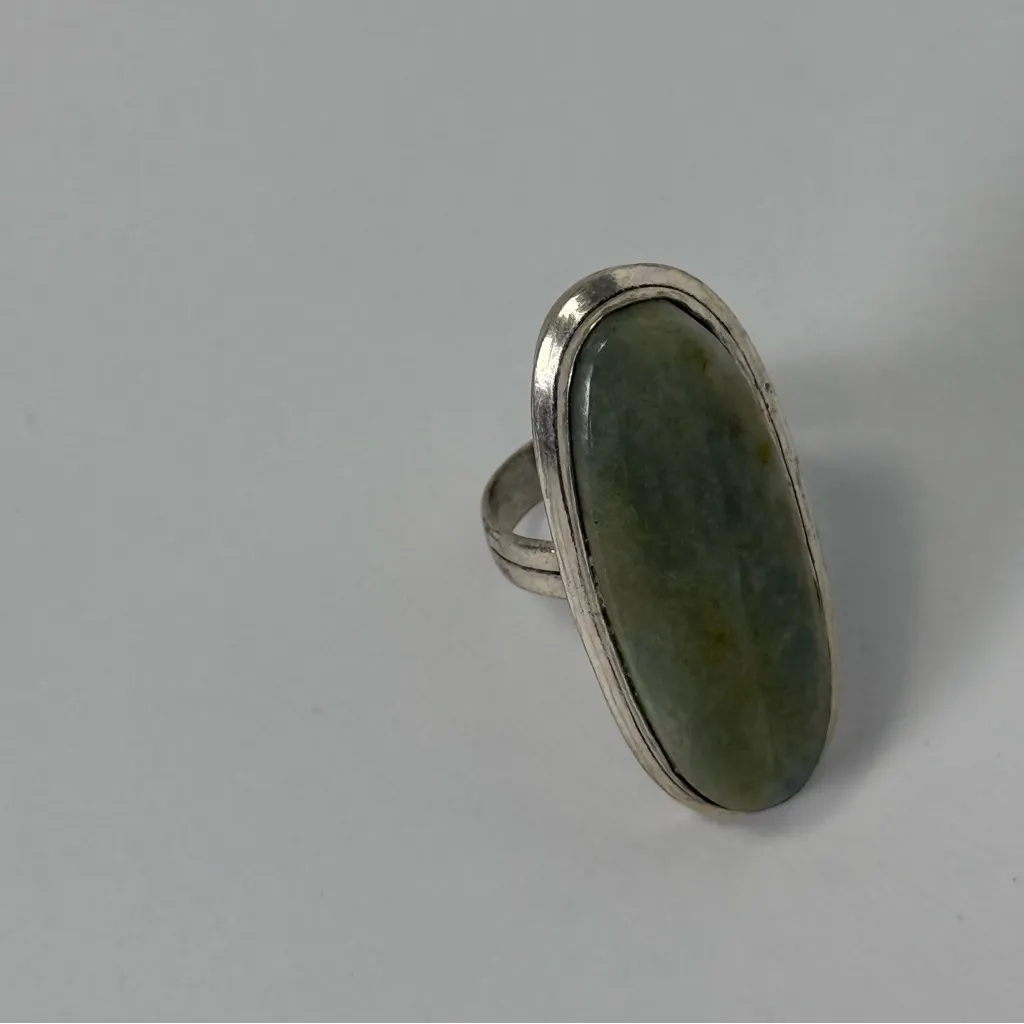 925 Prosperity Adventurine Ring 8 3/4 - Image 7