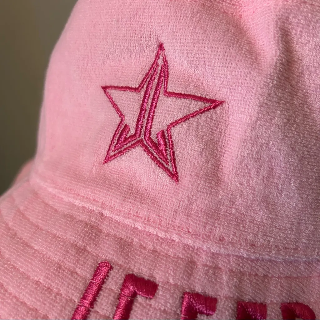 Jeffree Star Pink Fleece Embroidered Bucket Hat NWOT - Image 2