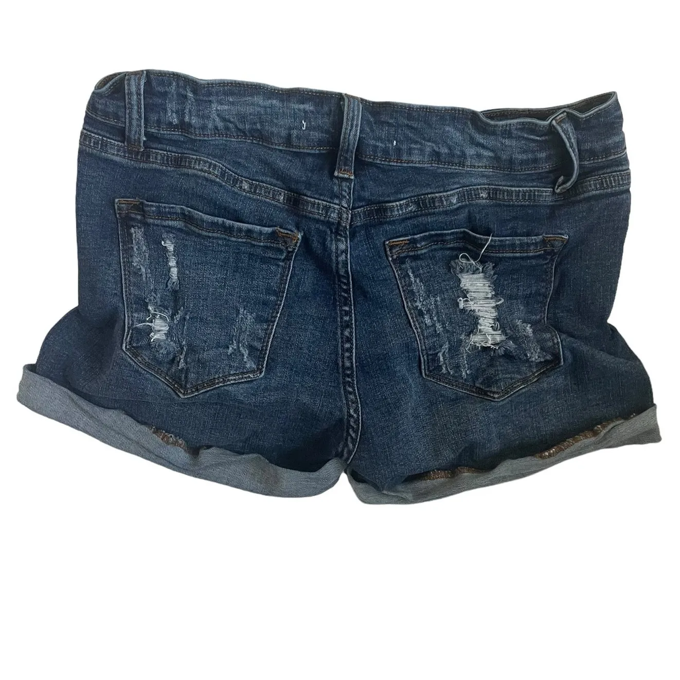 KancCan‎ Women Jean Shorts 28 Blue Distress Daisy Dukes Cowgirl Festival Denim - Image 3