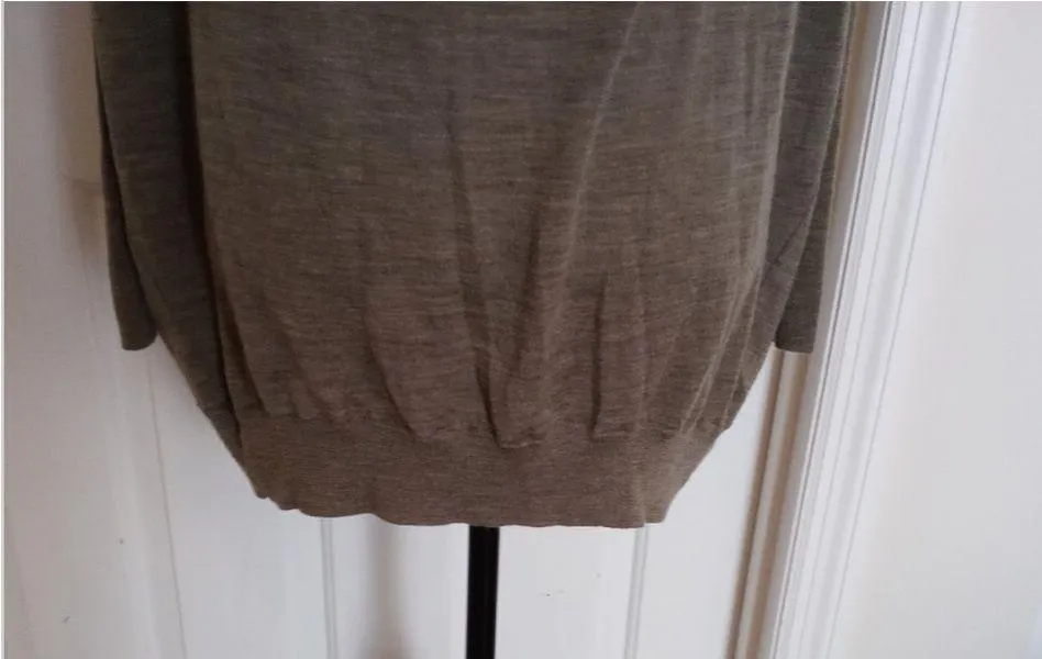 All Saints Khaki Green Sweater Rheia Jumper Tunic Top Small - Image 7