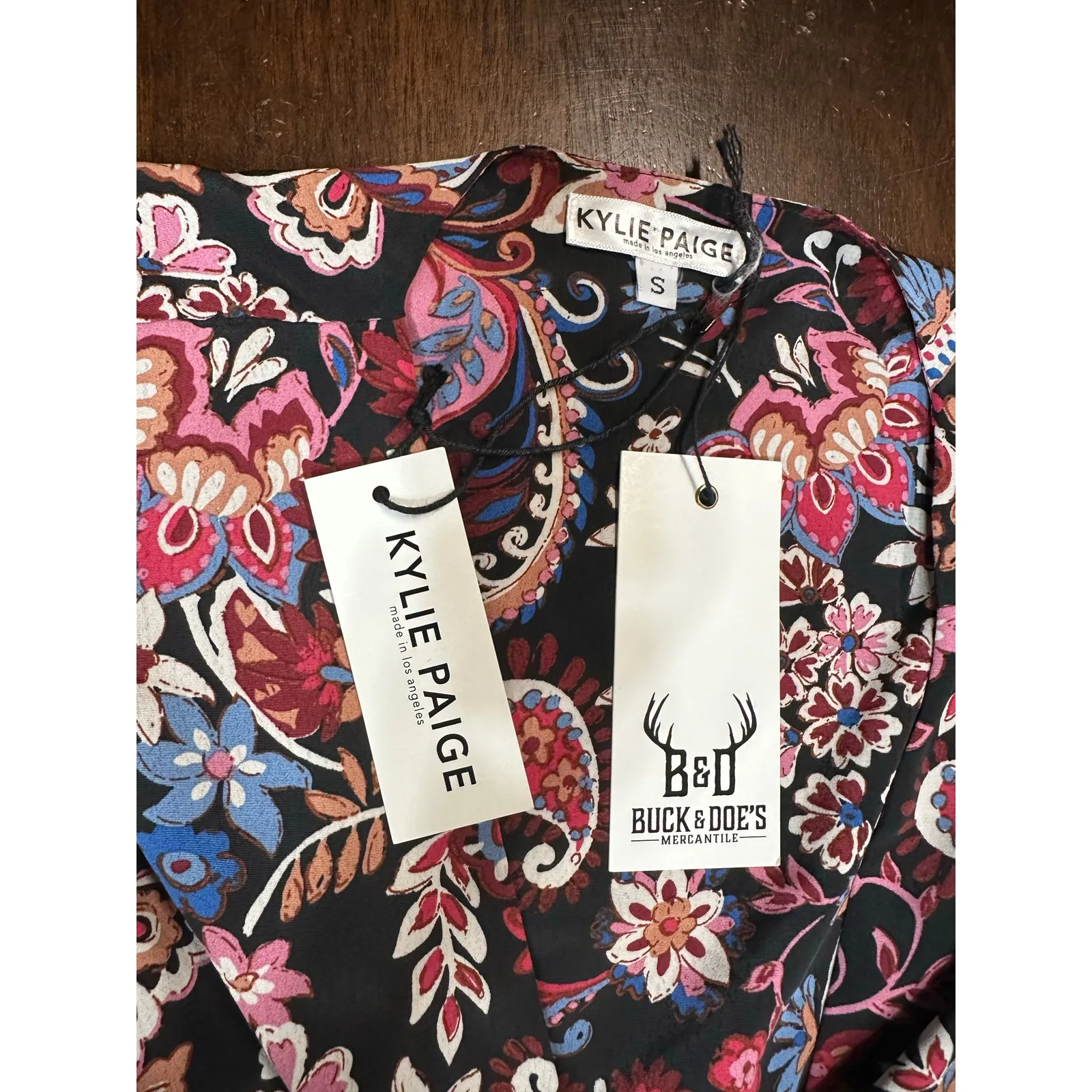 Festival Western Boho Cowgirl Jumpsuit Women Small Paisley Coquette Colorful Black - Image 2