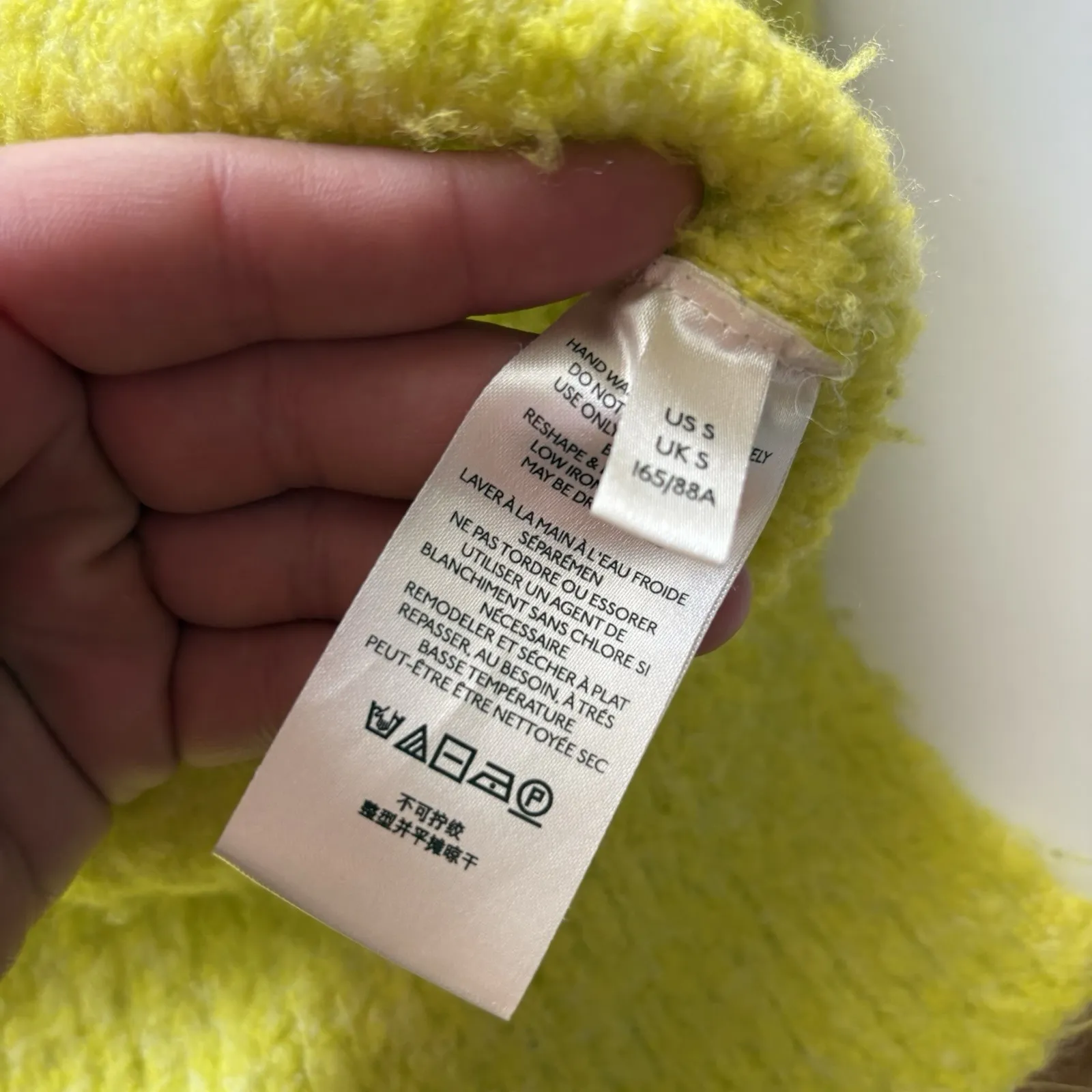 Free People Small‎ Citron Yellow Moira Slouchy Tunic Sweater Wool Blend Relaxed - Image 6