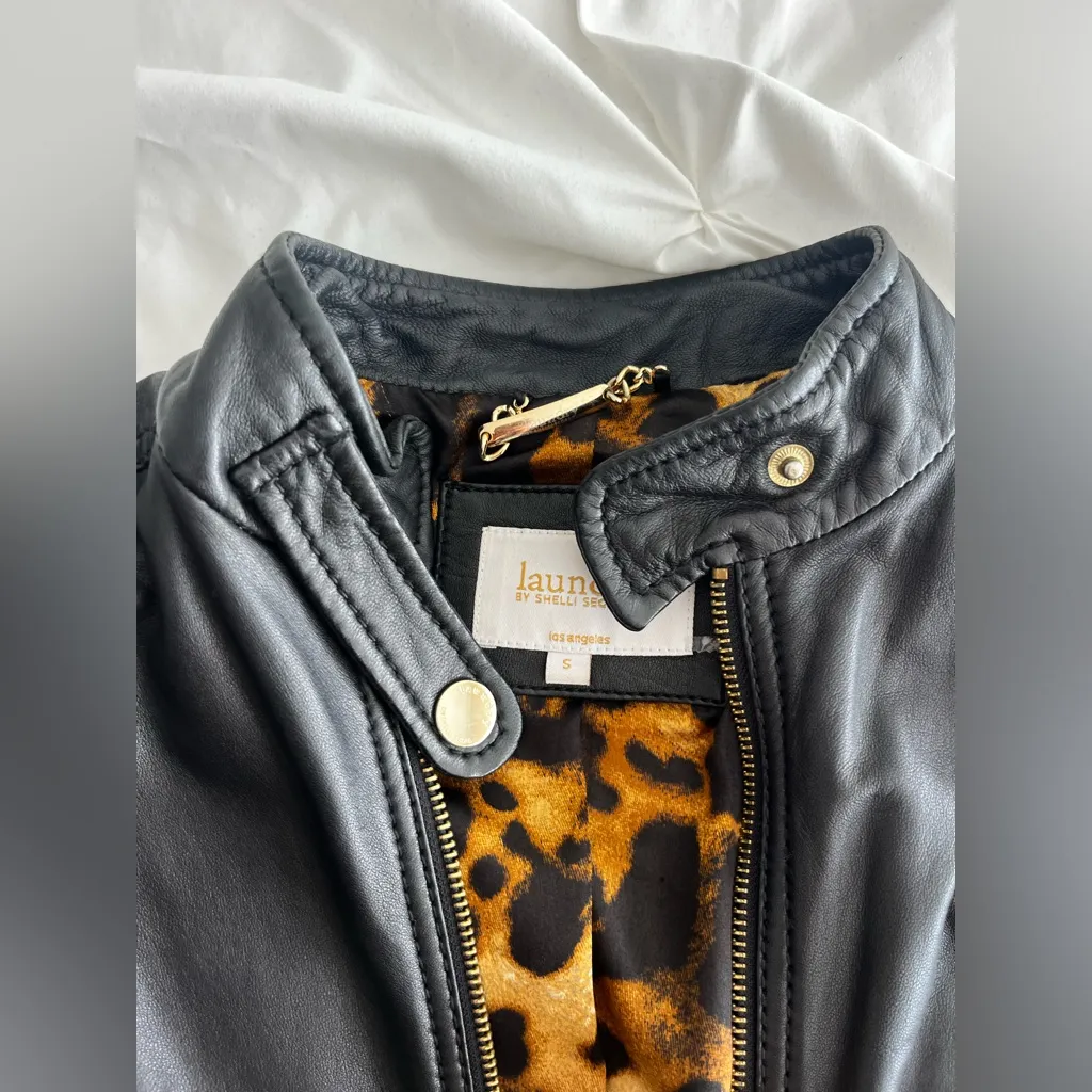 Laundry Black Jacket with Animal Print Lining - Image 2