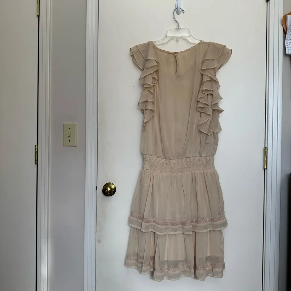 YAS beige Ruffle dress - Image 5