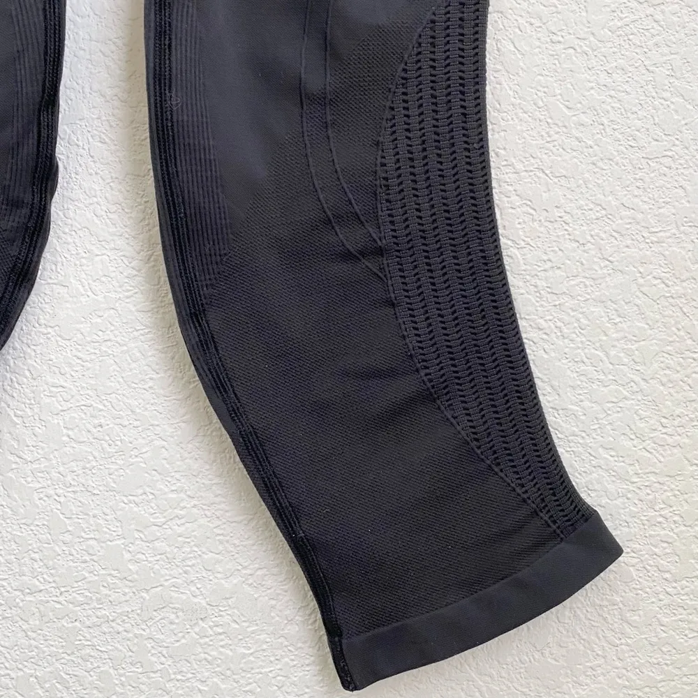 LULULEMON Black Flow & Go Crop Seamless Tight Leggings - Image 8