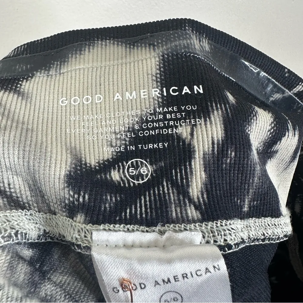 NEW Good American Leggings Womens 5/6- US 2X 3X Black Tie Dye Seamless Stretch - Image 8