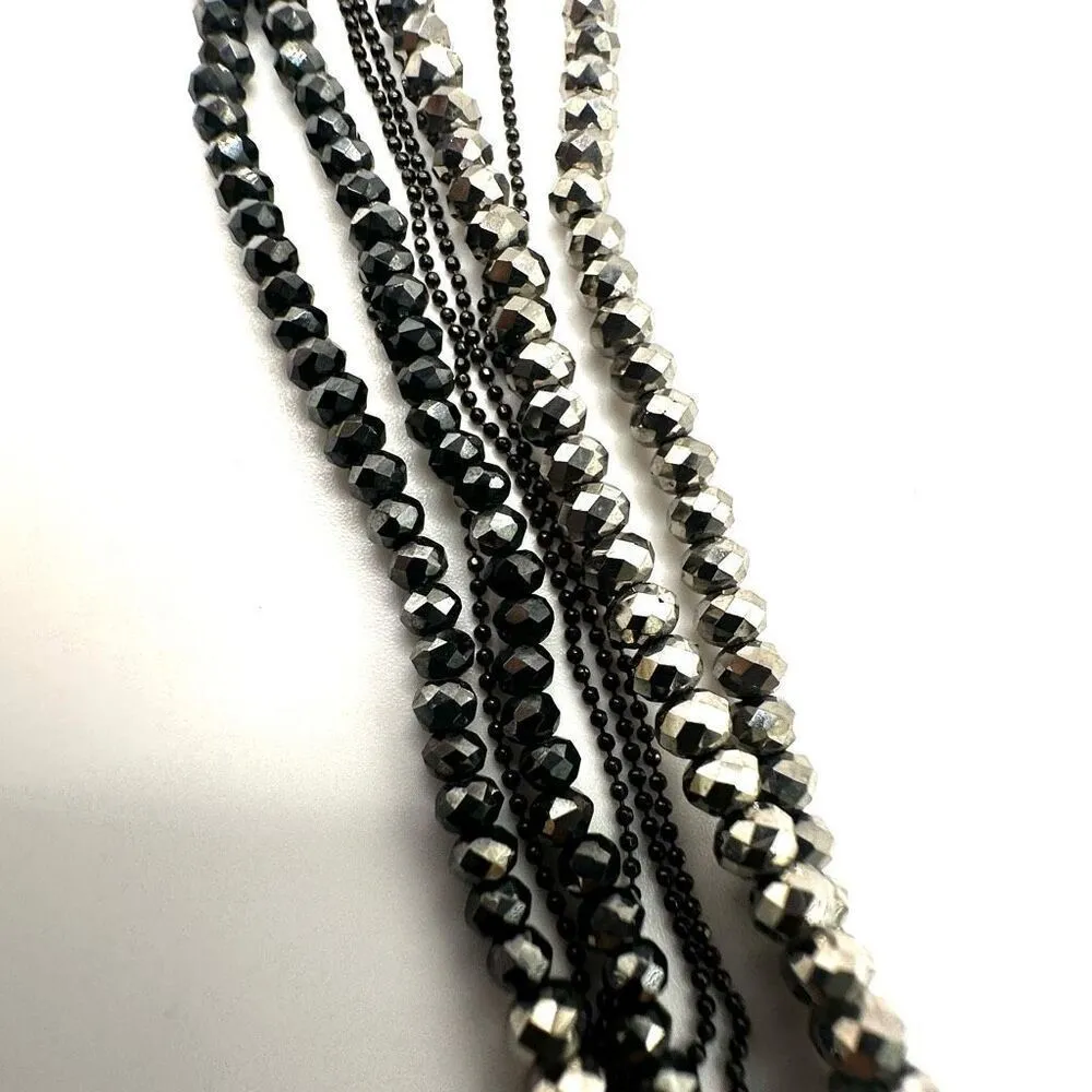 Banana Republic grey beaded double strand necklace - Image 10