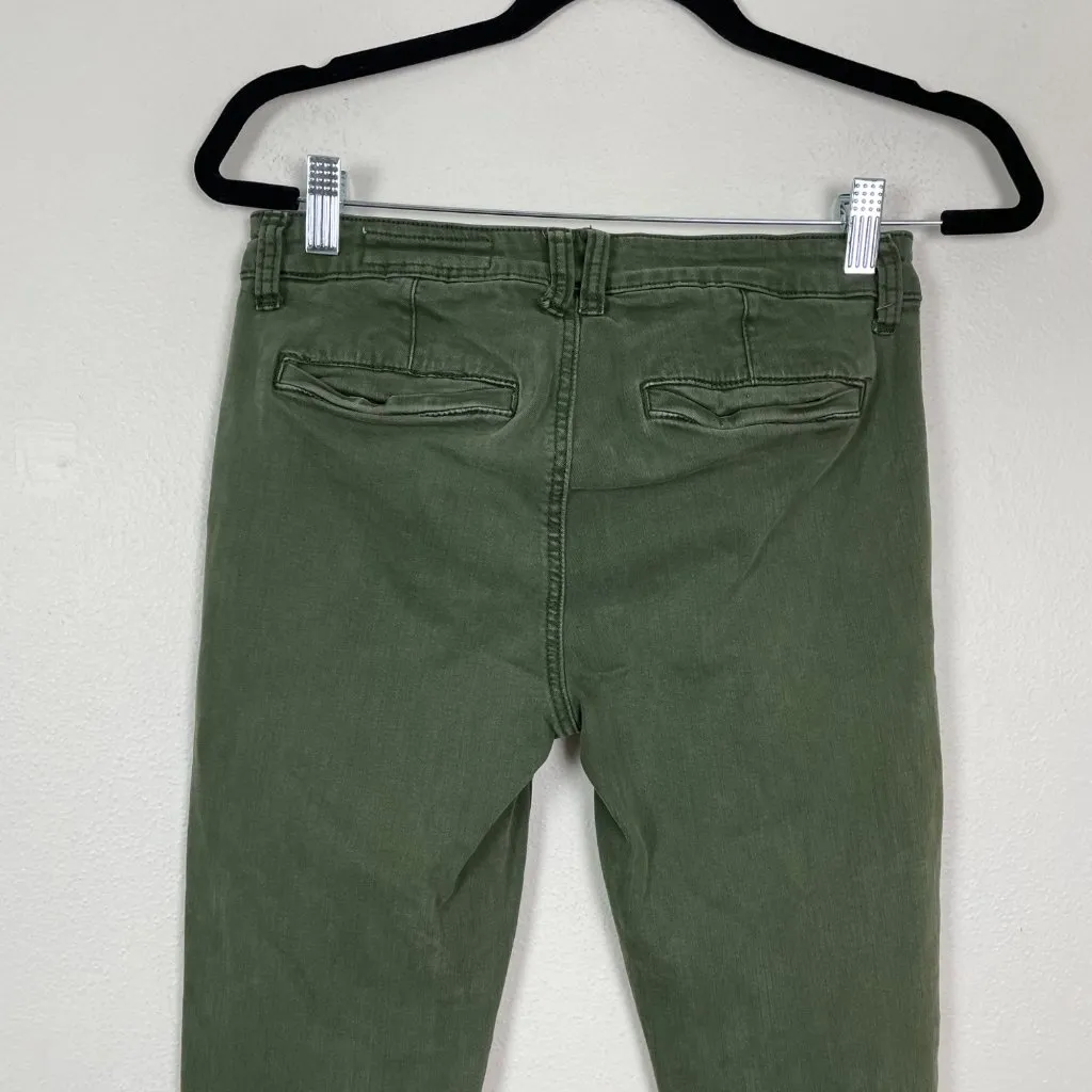Pistola Woman's Sz 27 Olive Army Green Mid Rise Skinny Leg Cuffed Pants‎ - Image 8