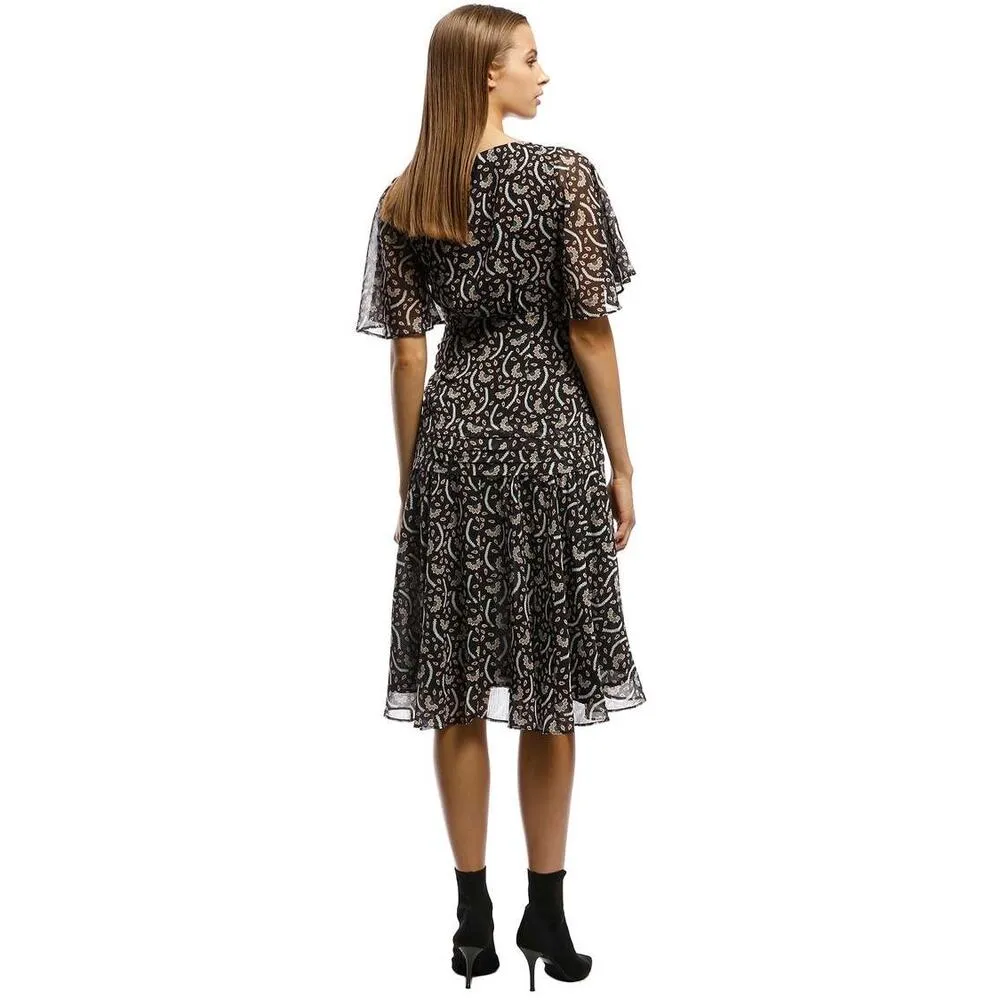 Stevie May Women's Anise Sheer Sleeve Pleated Skirt Midi Dress Size Extra Small - Image 5