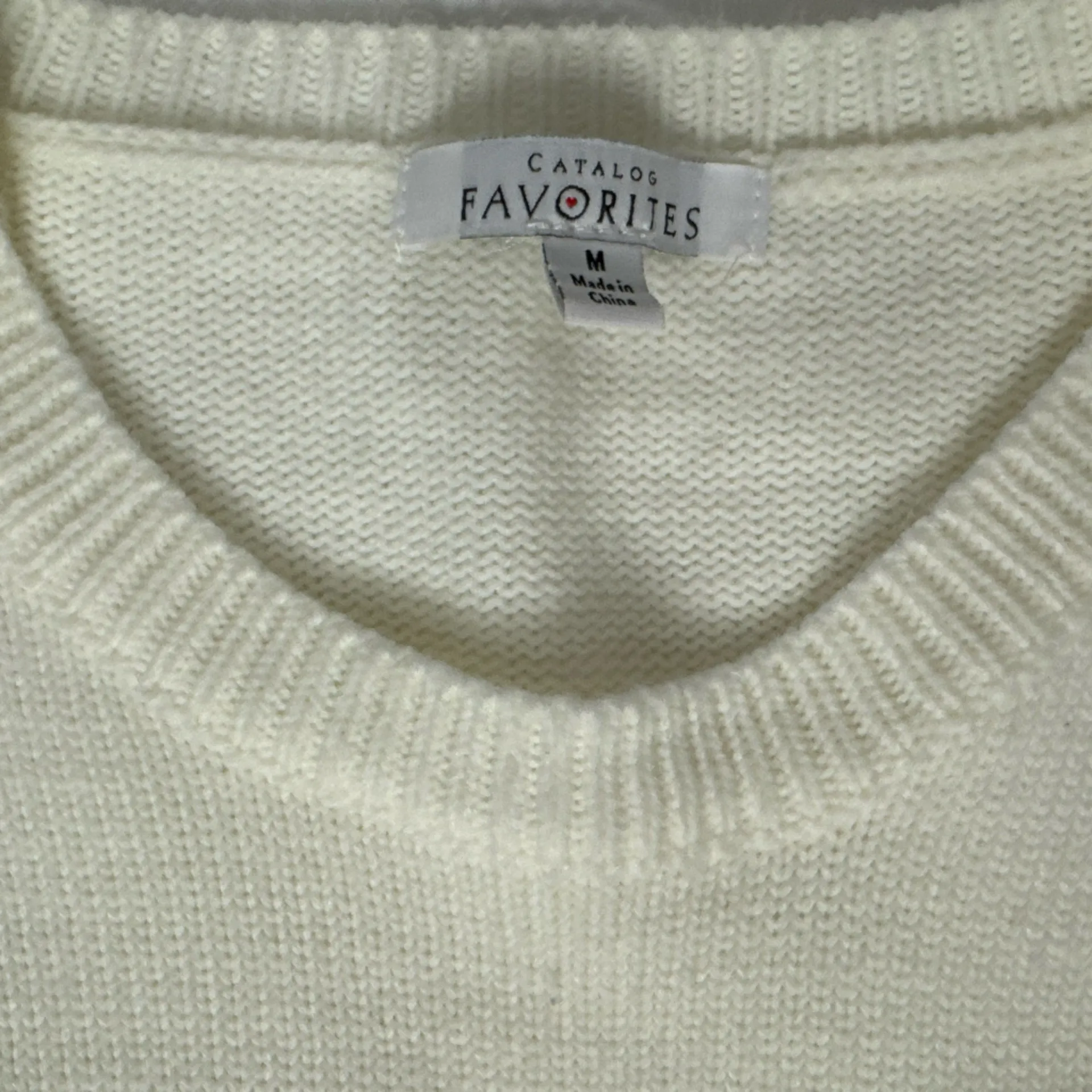 Catalog Favorites Flag Crewneck Sweater Size Medium Red - Image 5