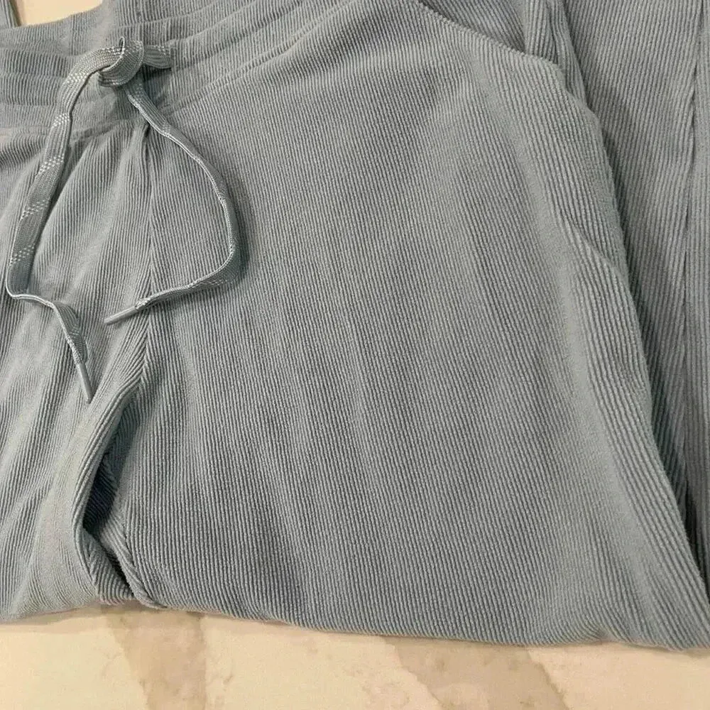 Marc New York Andrew Marc Blue Rib Knit Soft Slim Jogger Pants Women’s Medium - Image 3