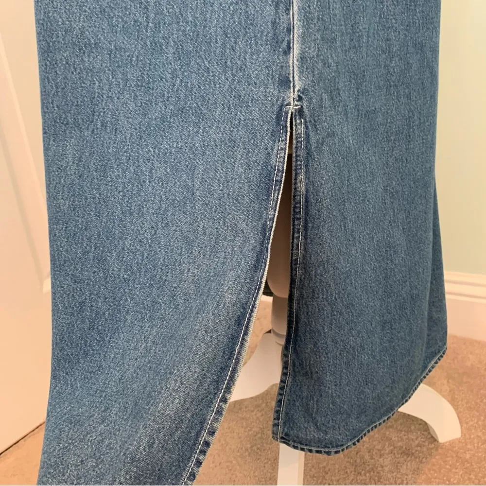 Agapo Collection Americana Midwestern School Teacher Denim Dress Top Jacket S Blue - Image 11