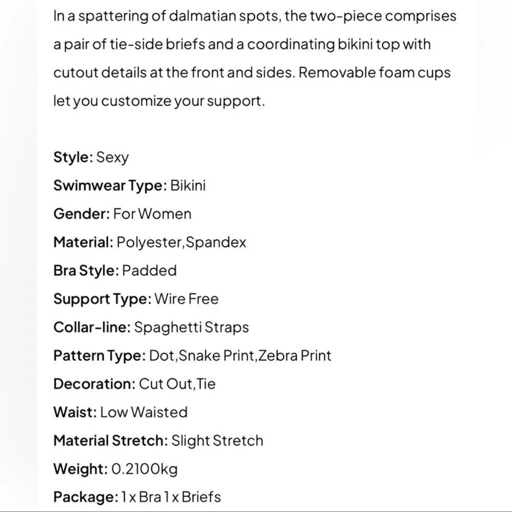 🖤🐍 Snake Print Cutout Bikini Set, Size Medium - Image 13