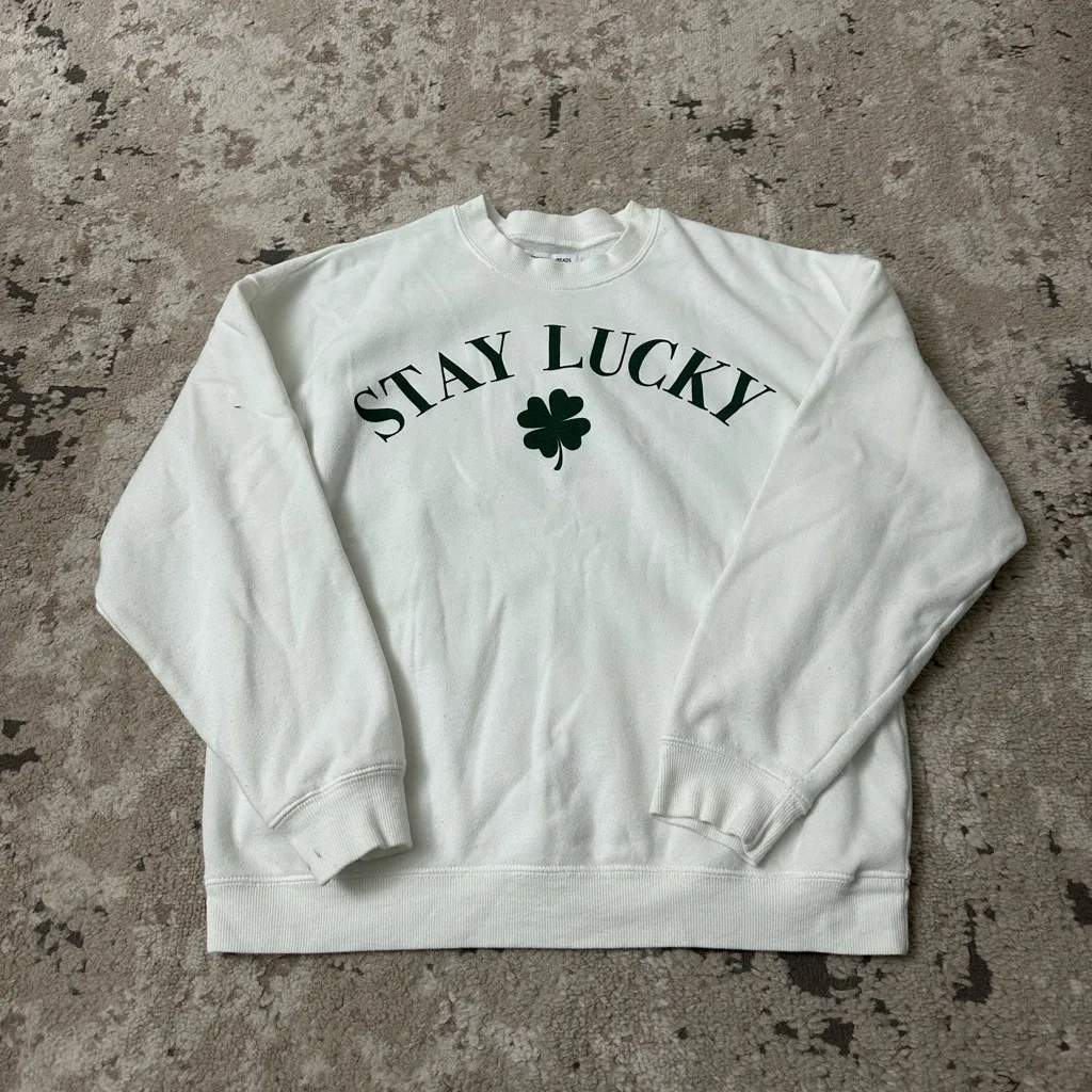 Grayson Threads Women's Stay Lucky Graphic Sweatshirt Size XS - Image 2