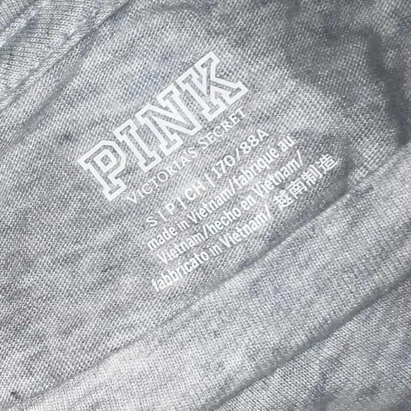 Victoria's Secret Pink Velvet Hearts Grey Crop Top small WOMENS Valentine’s Day - Image 3