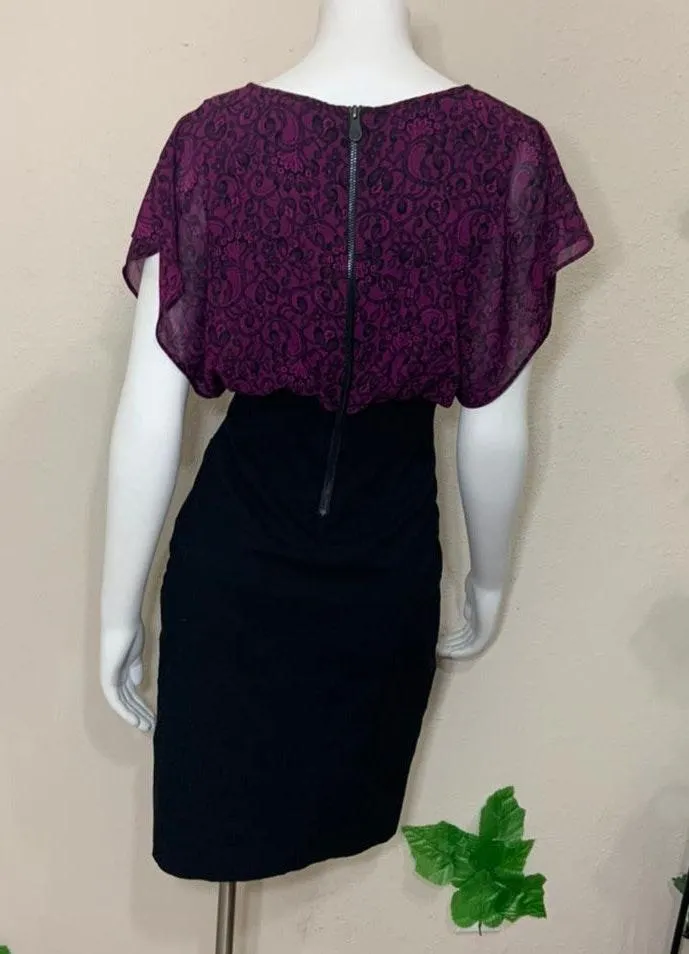 Floral Purple Wiggle Dress - Image 9