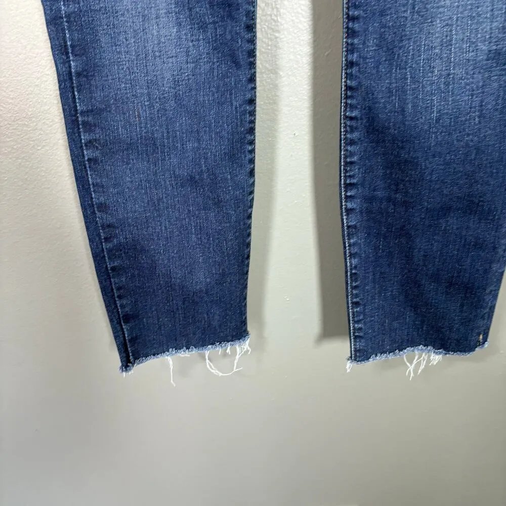 Madewell Women's Button Fly 9" High Rise Skinny Jeans - Size 28 - Distressed Hem - Image 3