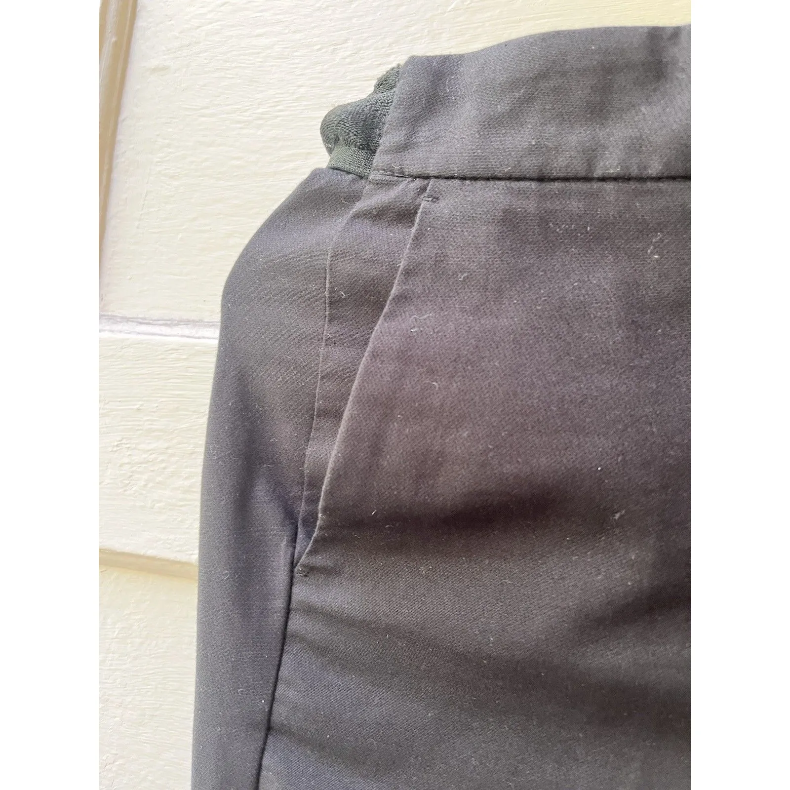 ZARA Size Small Woman Low Rise Black Trouser Pants Elastic Waist straight leg - Image 7