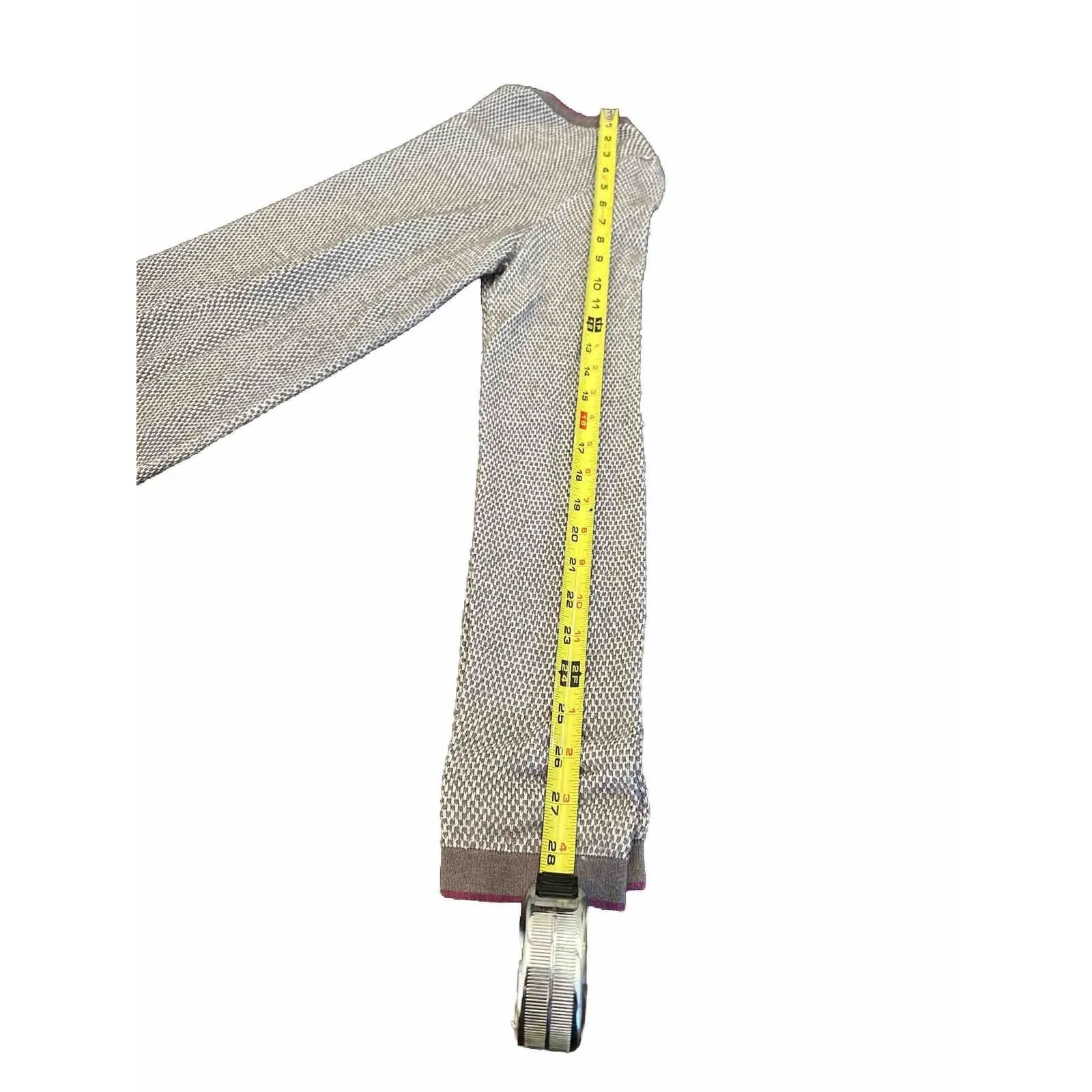 North Face Women Medium Sweater Gray Houndstooth Preppy Outdoors Light Academia - Image 7