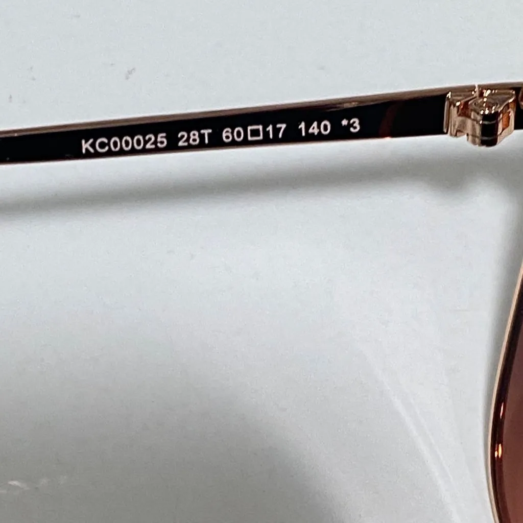 NEW Kenneth Cole Boho Gradient Square Lens Sunglasses in Rose Gold - Image 6