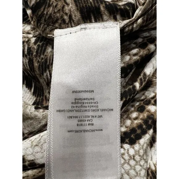 Michael Kors Soft Long Sleeve Leopord‎ Print Shirt, Size Medium - Image 5