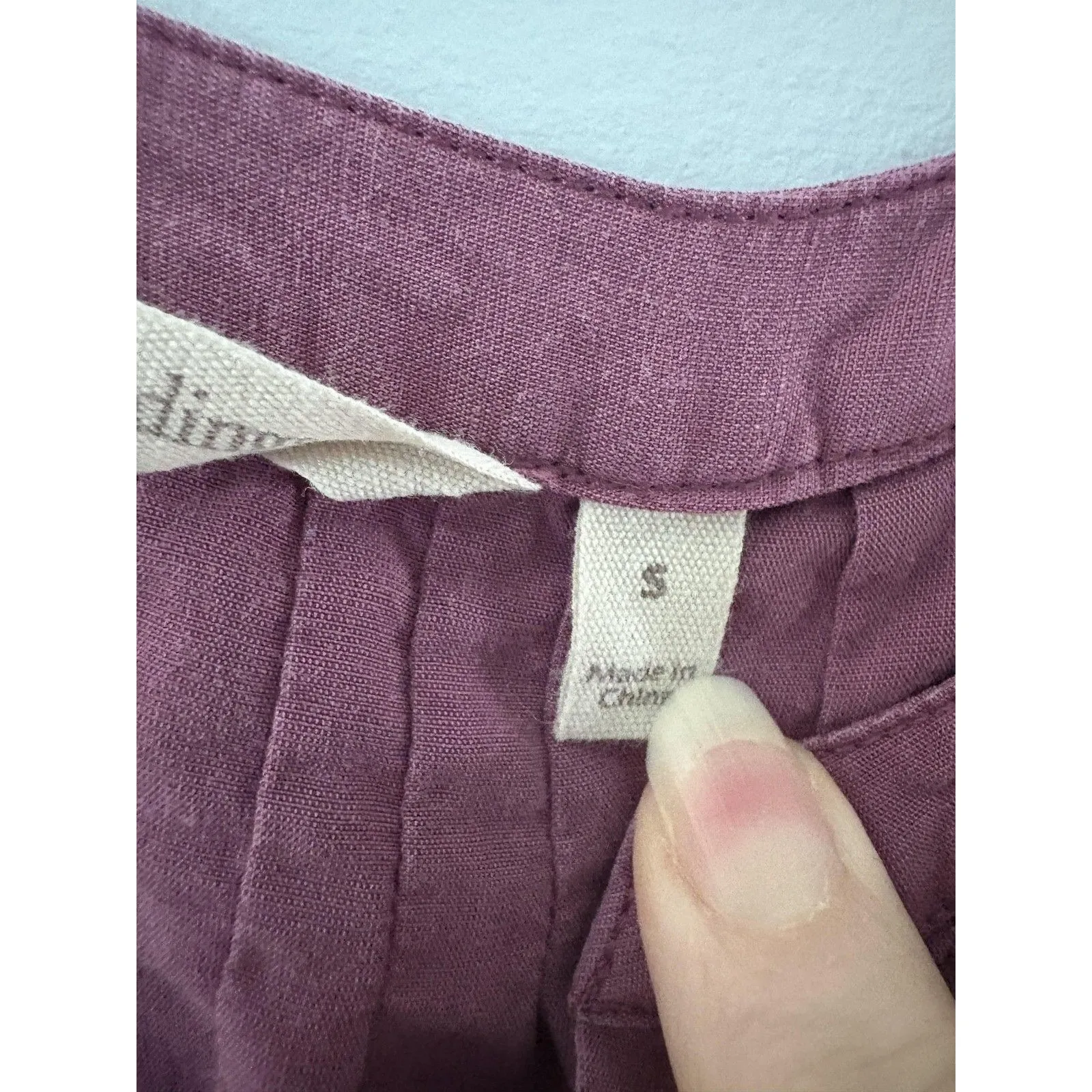 Soft Surroundings Blouse Womens Small Purple Linen Blend Silky Lightweight - Image 7