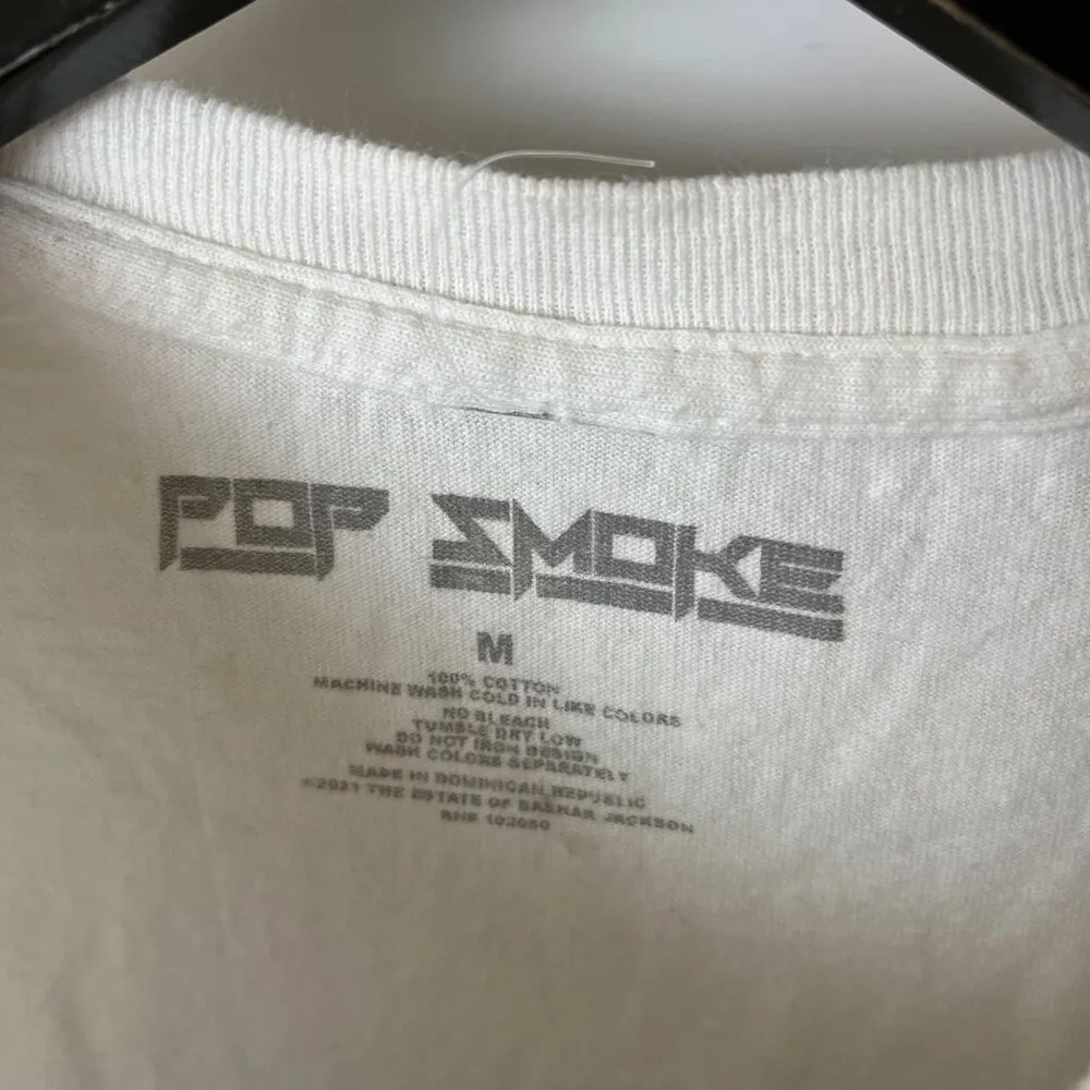 Pop Smoke Rap Tee Small S White Graphic - Image 11