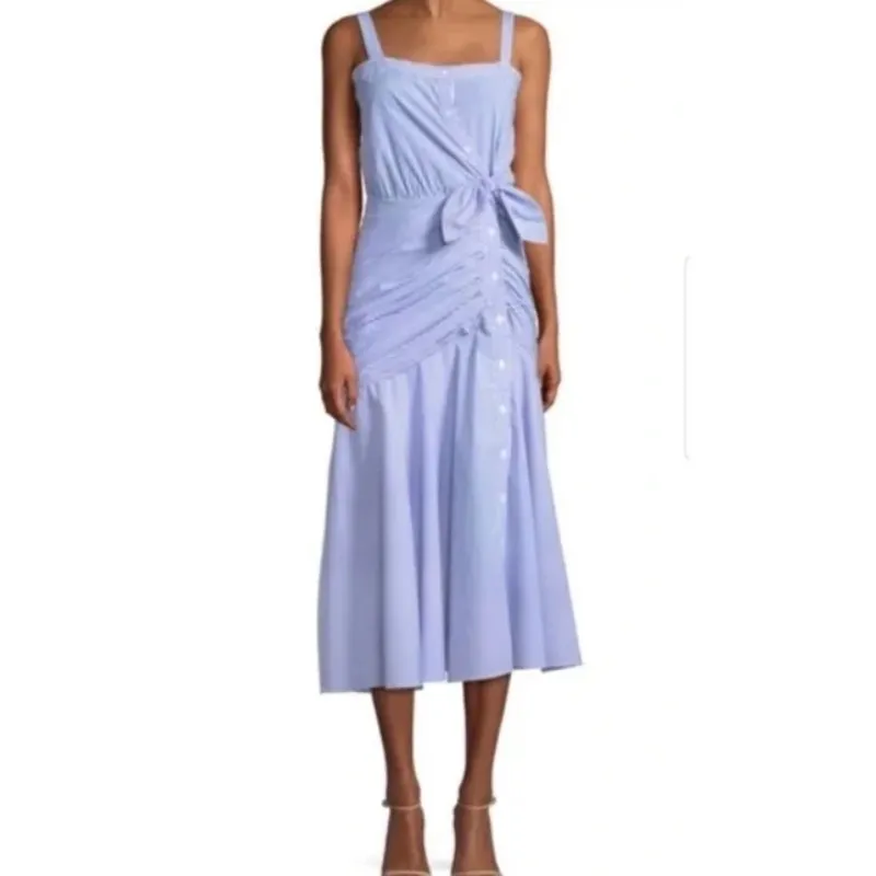 Veronica Beard Marena Stripe Midi Dress Womens Size 12 USA Made - Image 15