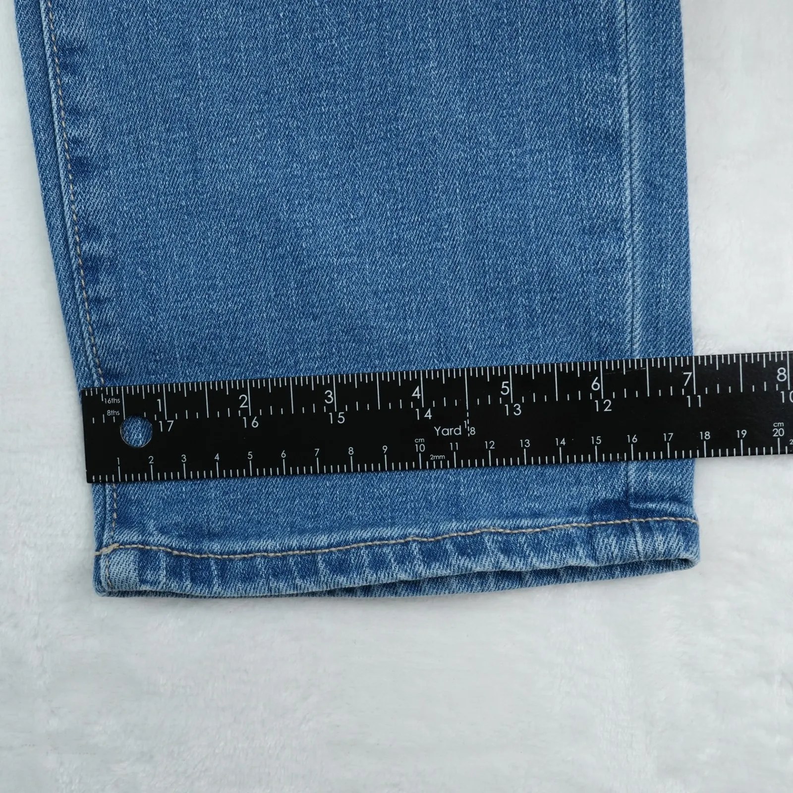 Loft Outlet Jeans Womens 12 Blue Modern Denim Crop Stretch Distressed Preppy - Image 12