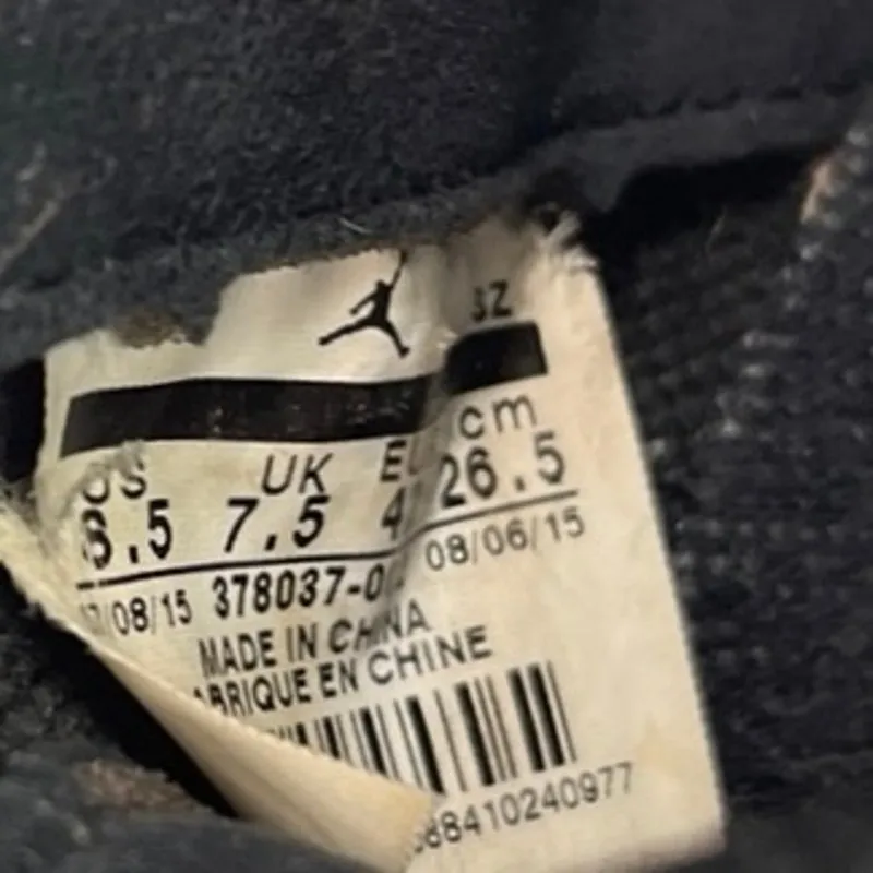 Nike Jordan 11 Retro Black Lace Up High Top Athletic Running Sneakers Shoes 8.5 - Image 5