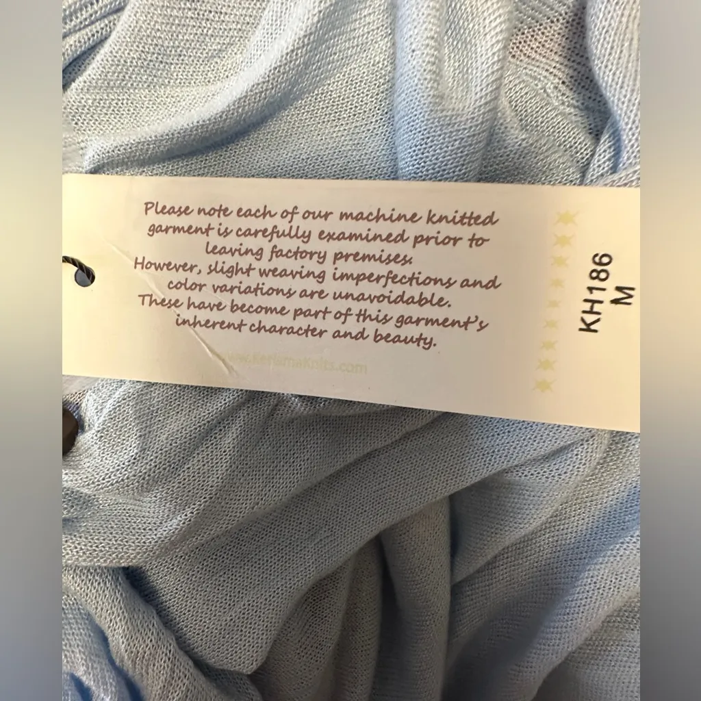 Kerisma Knee Length Blue Open Cardigan Medium - Image 6