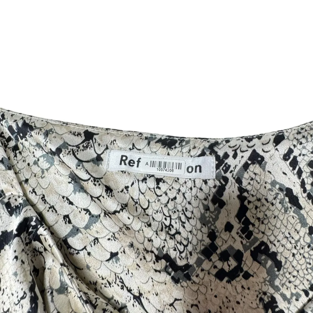 REFORMATION 100% Silk Snake Skin Python Set Animal Print Cropped Matching Set 4 - Image 6