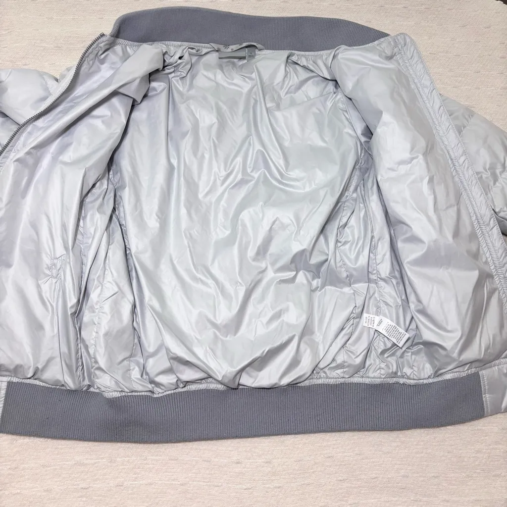 Athleta‎ Womens Jacket Goose Down Dooby Bomber Jacket Coat Gray Size S - Image 7