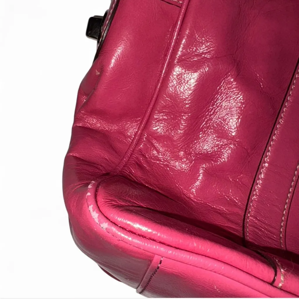 Coach Fuchsia Leather Tote Bag - Image 2