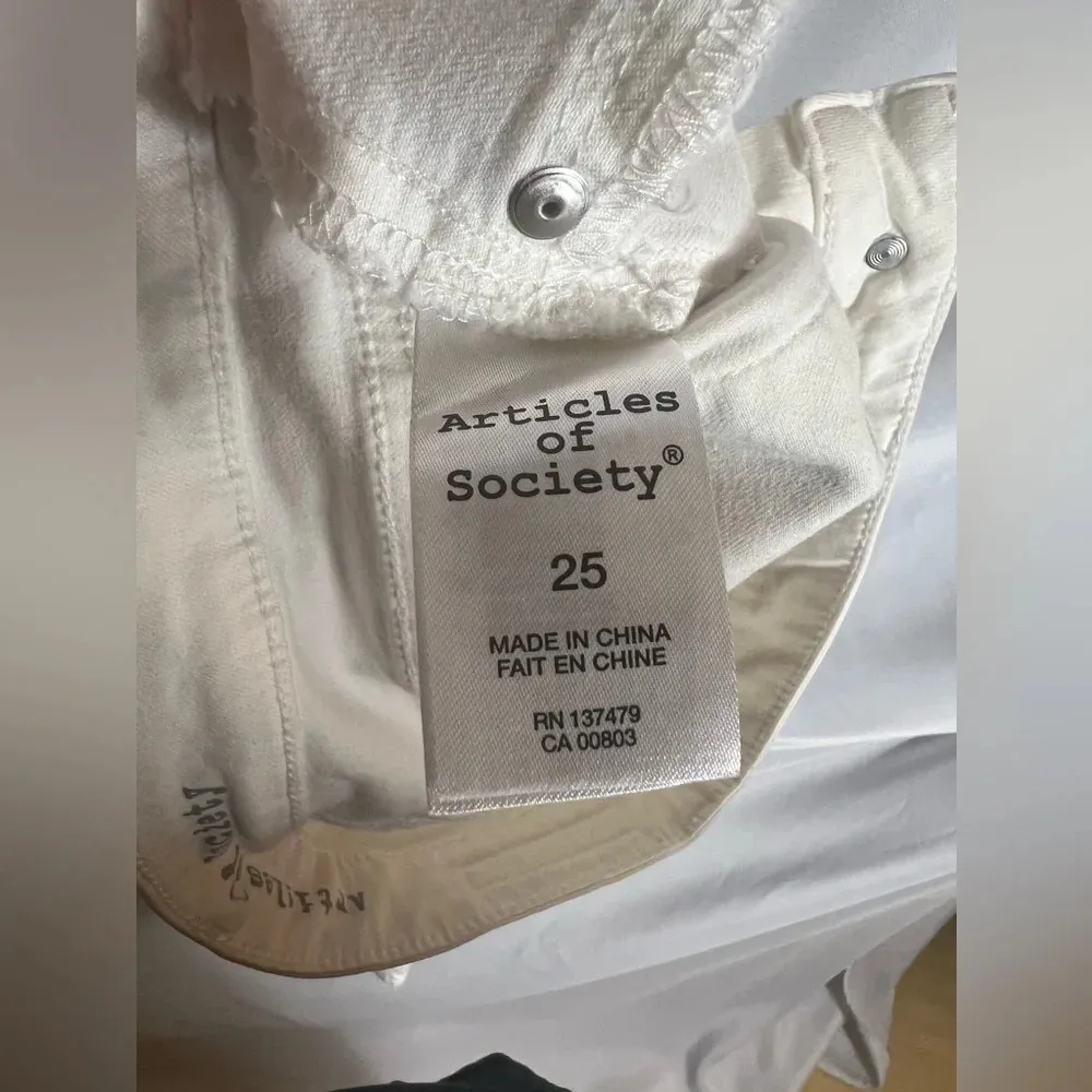 Articles Of Society White Skinny Jeans Womens Size 25 Stretch Denim - Image 4