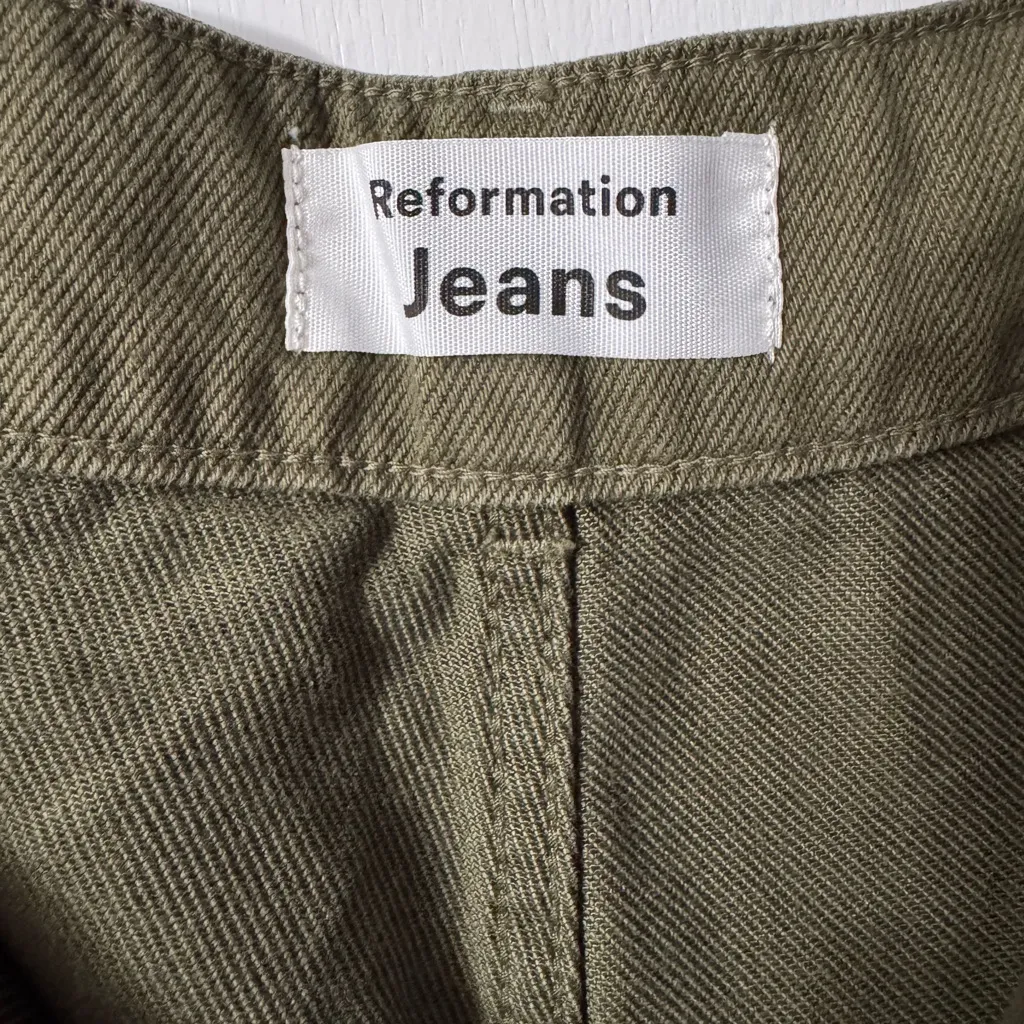 Reformation Marine Cotton Tencel Ankle Pants - Image 6