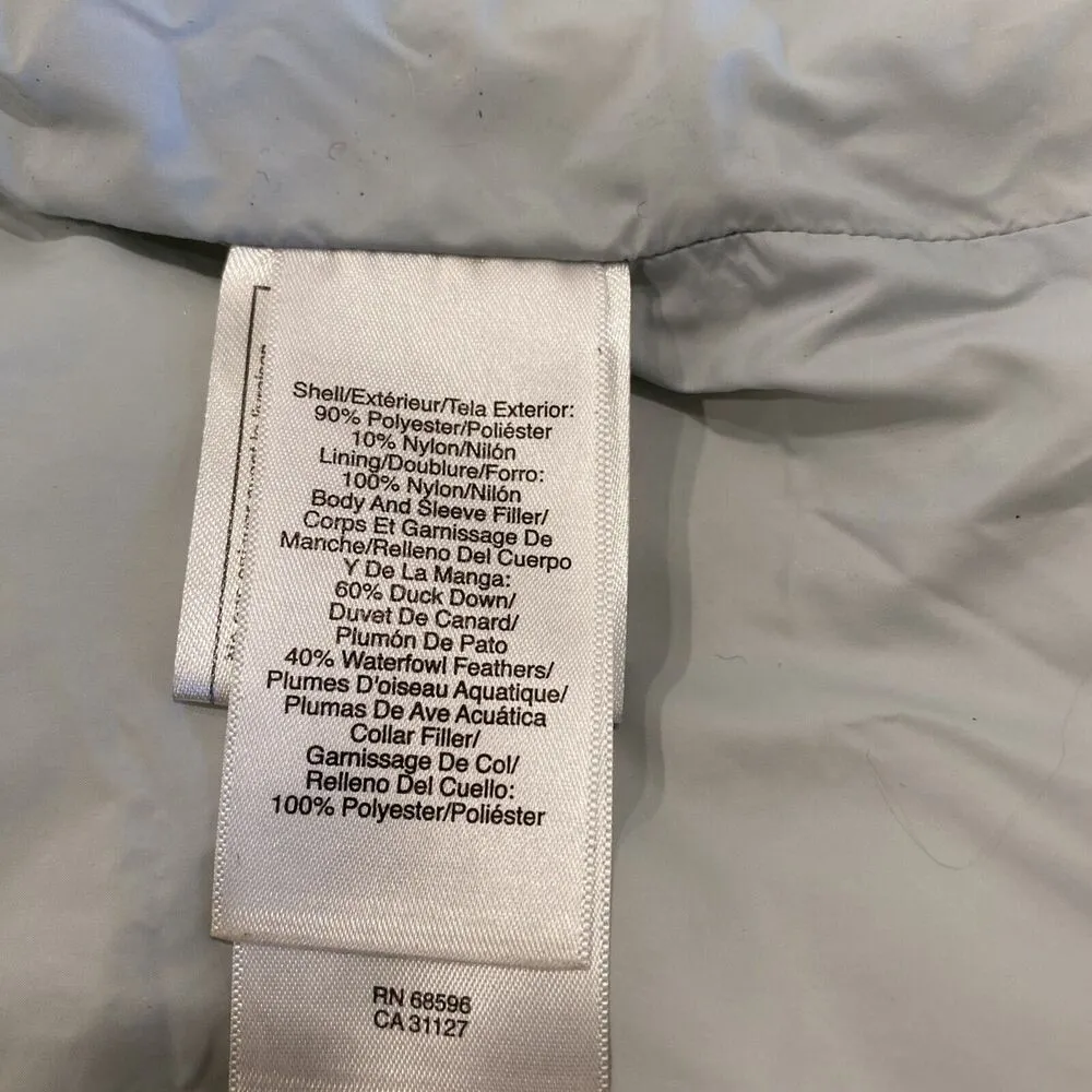 Donna Karan Black Label Light Blue Down Puffer Coat Size Small - Image 12