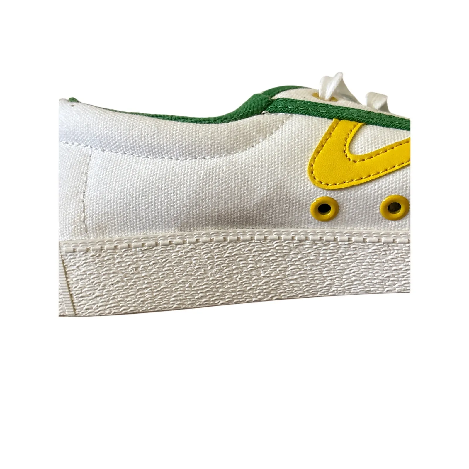 Tretorn X J.Crew Collab Nylite Classic Sneakers Green & Yellow Size 6 White - Image 6