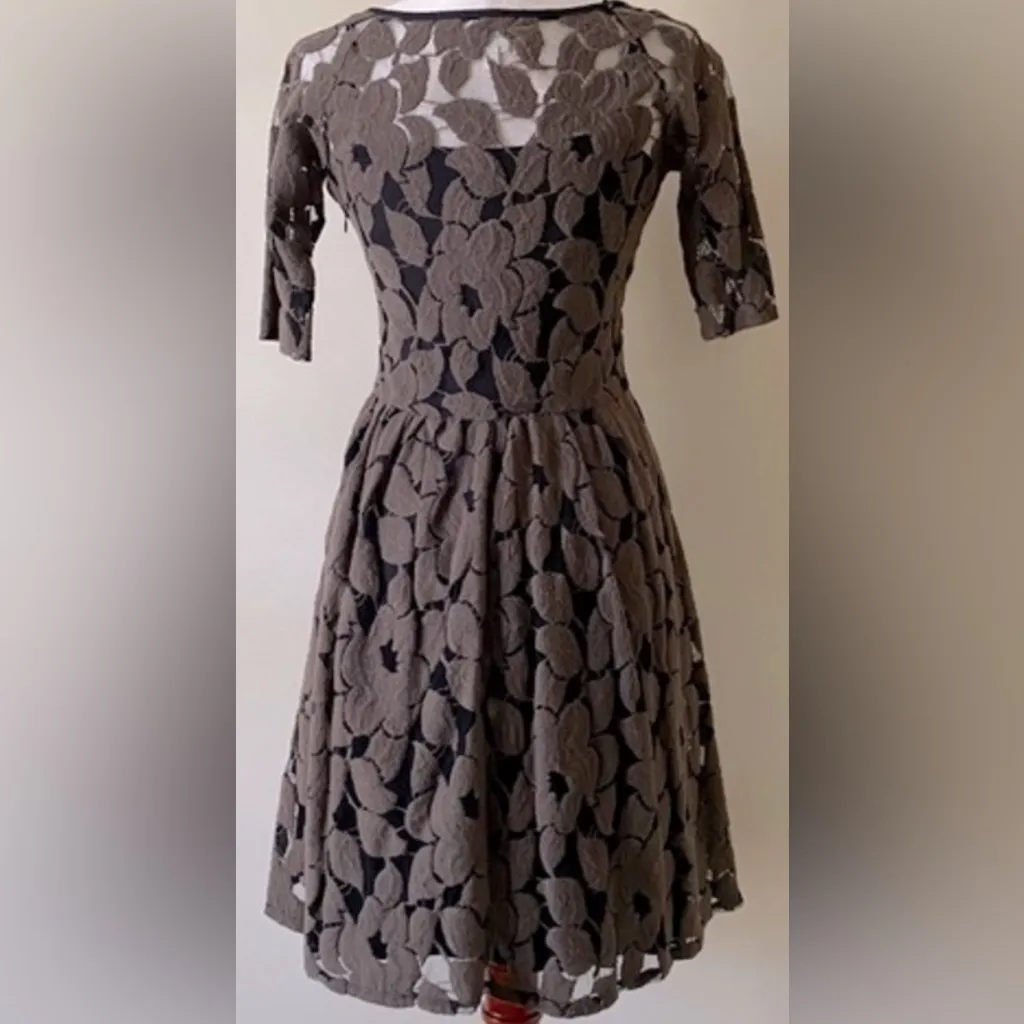 Weston Wear Anthropologie Black and Brown Floral Dress - Image 5