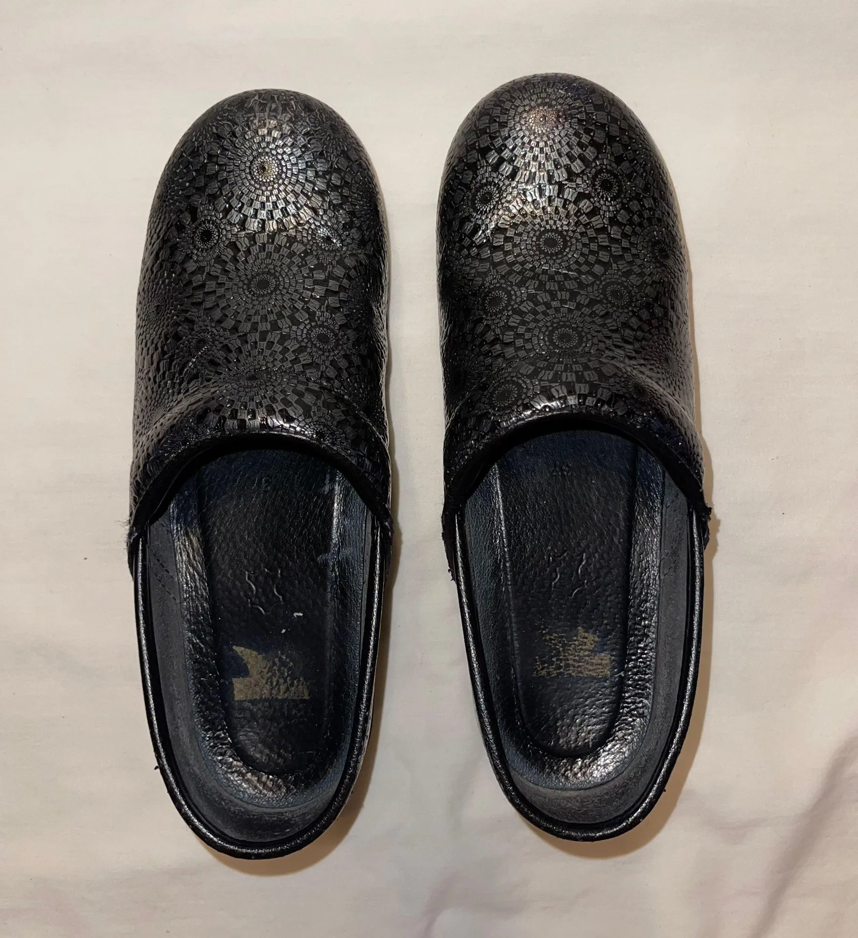DANSKO Black Grey Circle Comfort Clog Shoes  - Image 6