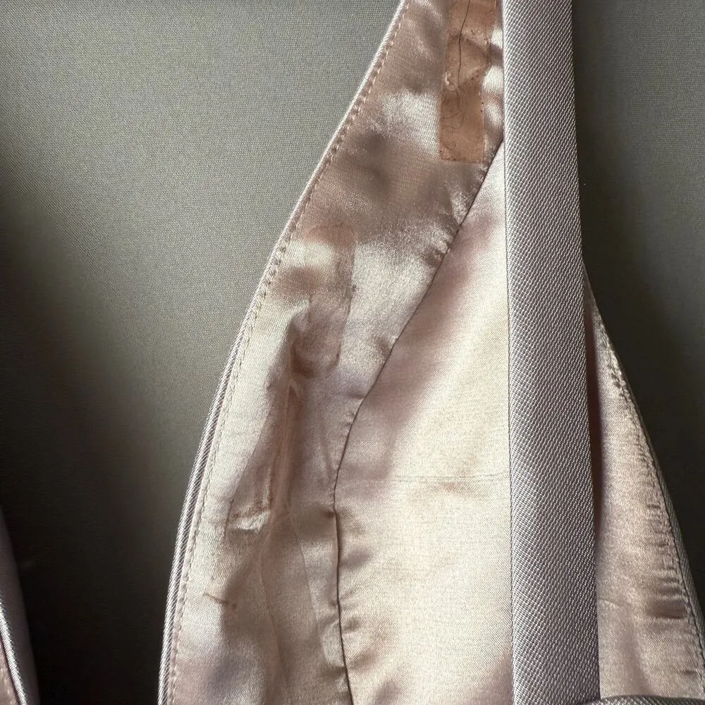 JVN by Jovani sz 0 silver deep plunge fit‎ flare mini cocktail dress - Image 10