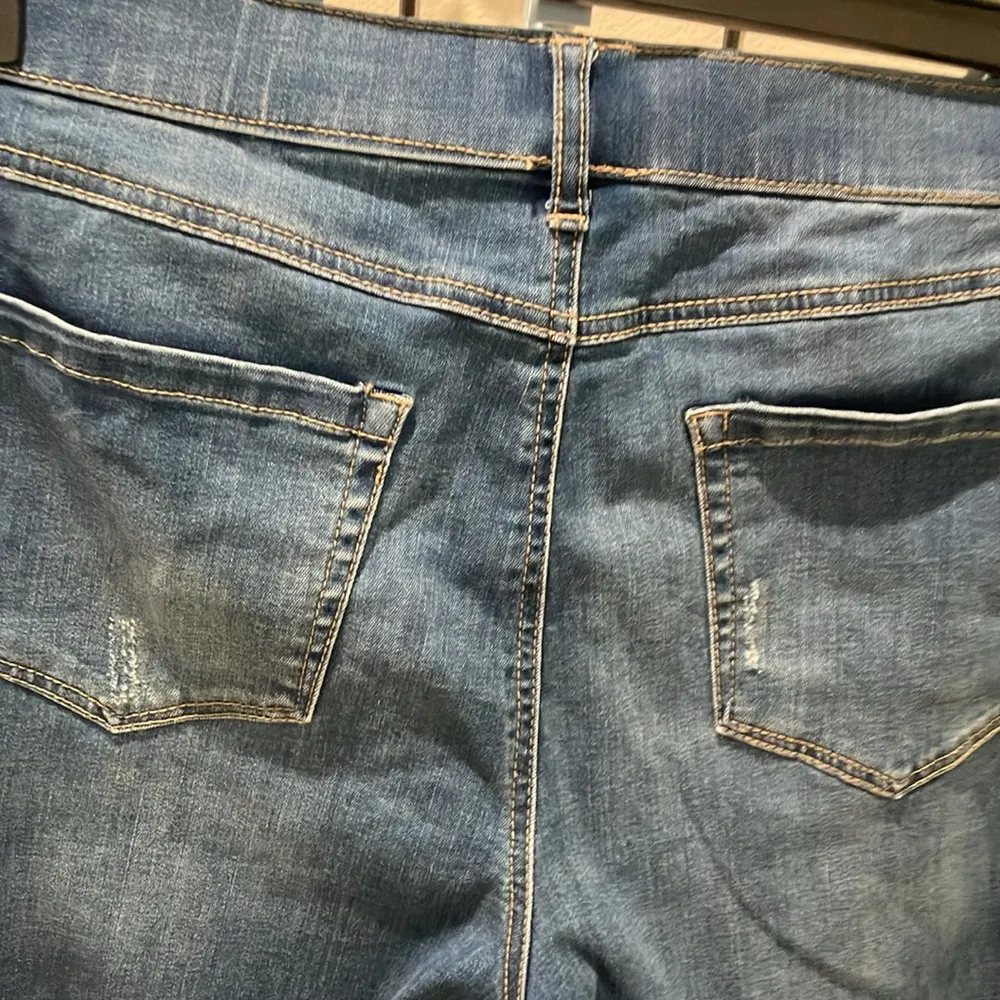 LC Lauren Conrad pull on distress straight leg jeans - Image 7