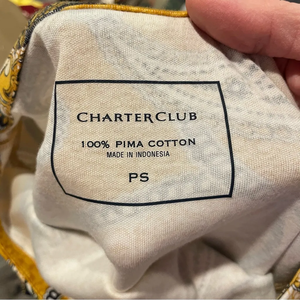 Cute soft pima cotton mustard seed paisley floral 3/4 sleeve boat neck top - Image 4