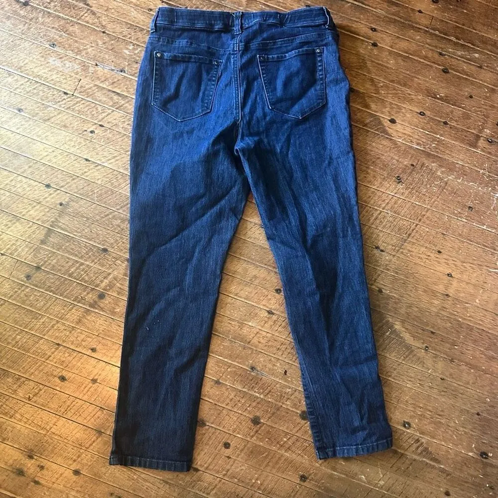 Chico’s Fabulously Slimming dark wash stretchy 6 jeans - Image 3