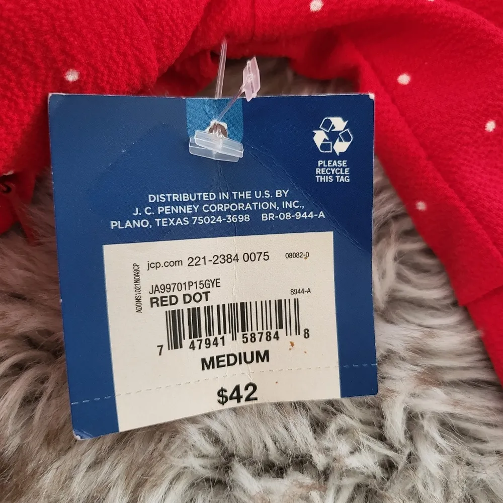 Arizona Jean Co Puff Shoulder Polka Dot Cocktail Dress Red Size Medium - Image 5