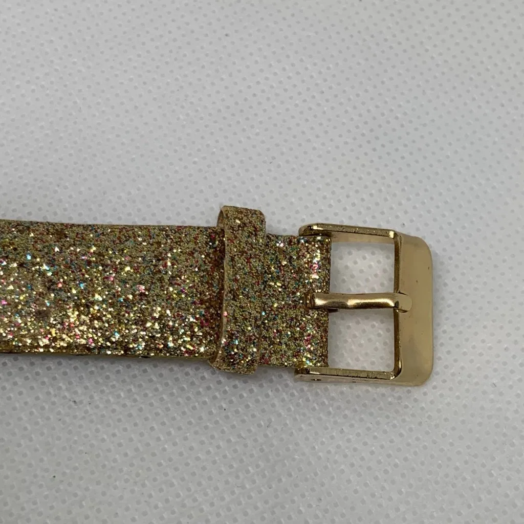 Mspci women gold tone quartz analog wrist watch 35mm leather band running - Image 6