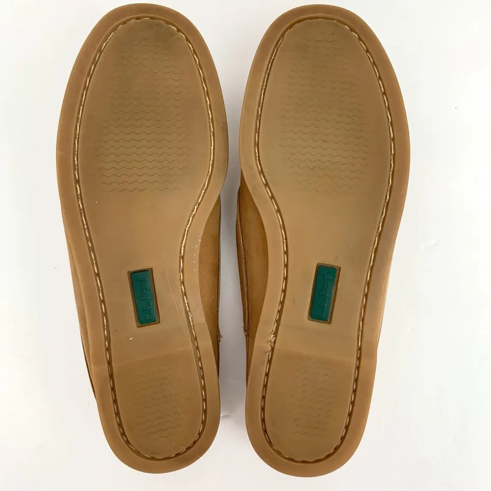 L.L. Bean Tan Leather Slip-on Loafers Size 9M - Image 7