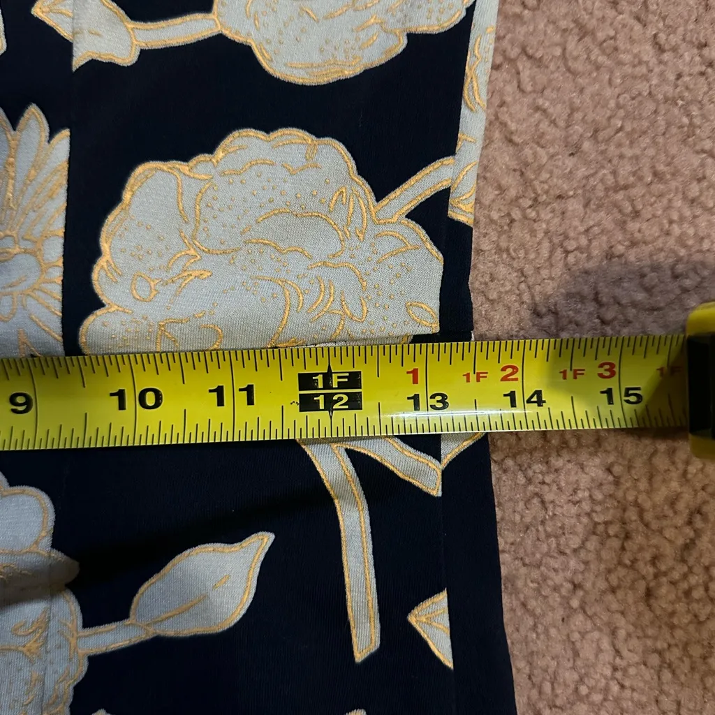 Fond Contemporary Small Ditties Stretchy Floral Flower Dress Lined Zip Up Blue - Image 7