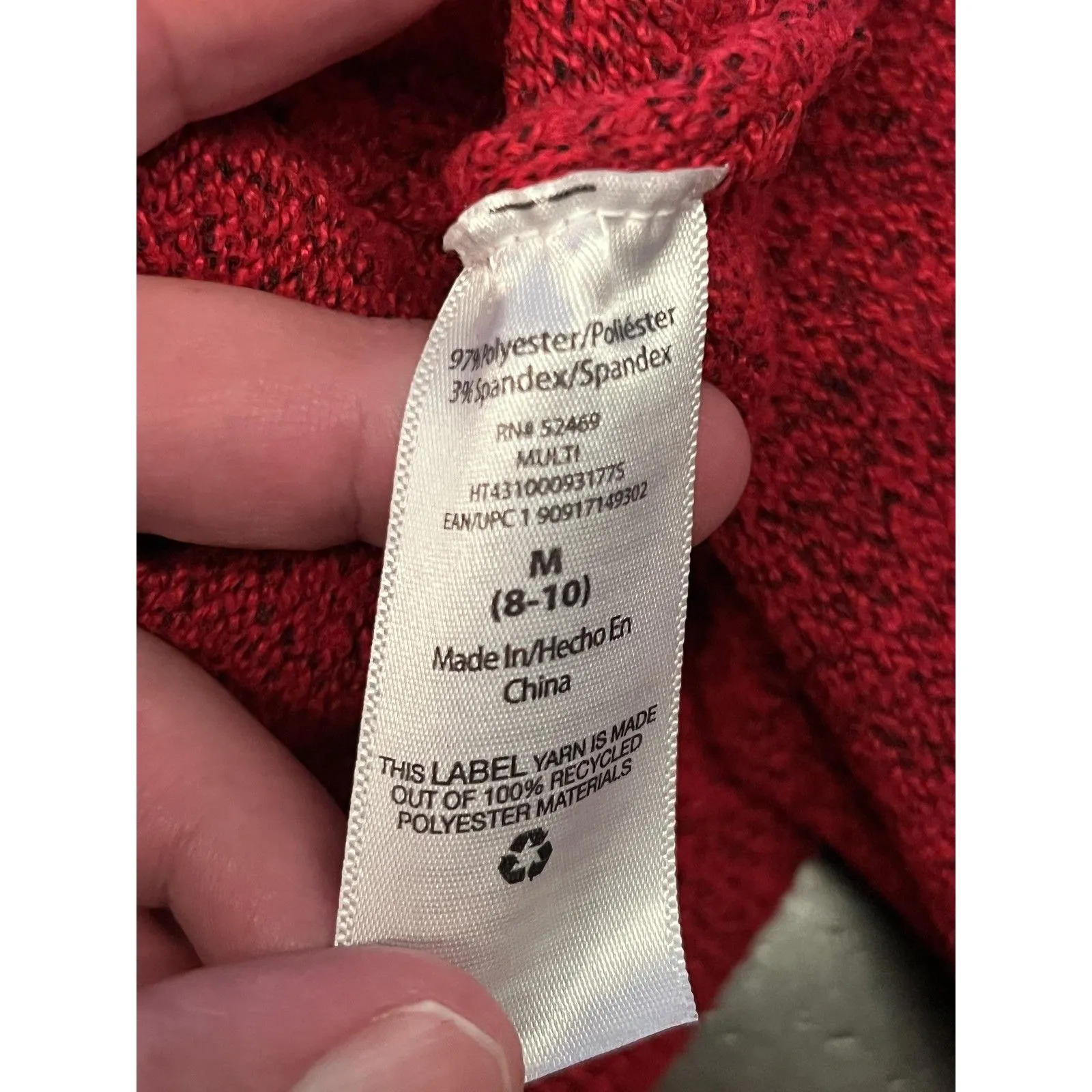 Holiday Time Sweater Womens Medium Red White Star Pullover Sequin Knit Festive - Image 6