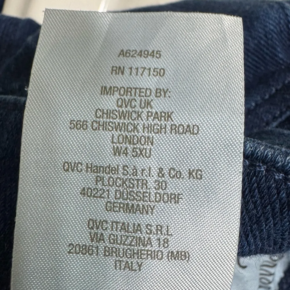 Belle by Kim Gravel Reg Flexibelle Kickity Split Straight Jean Dark Indigo Sz 8 Blue - Image 10